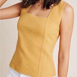 Maeve Mustard Yellow Sleeveless Blouse